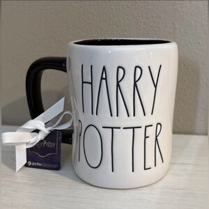 Rae Dunn Harry Potter Double-Sided Lightning Bolt and Glasses Mug NEW